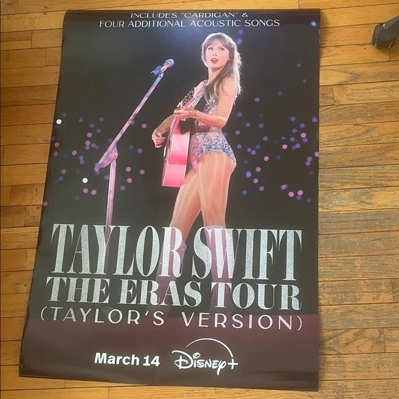 Taylor Swift 27x40 Disney Original Movie Poster ‘The Eras Tour’ Double Side Rare - Picture 3 of 11